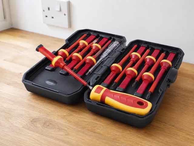13-Piece Insulated Screwdriver Set in use