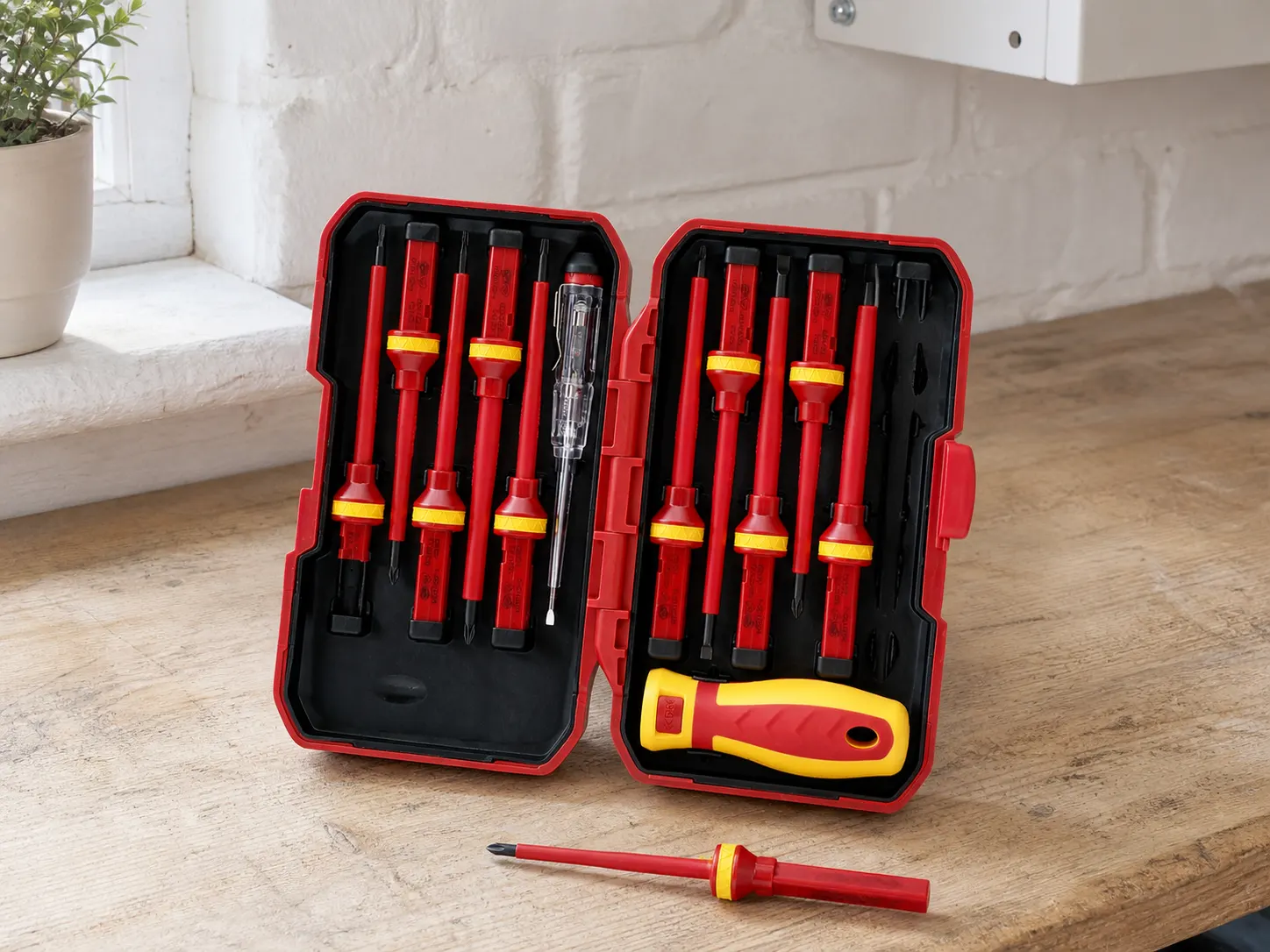13-Piece Insulated Screwdriver Set in use
