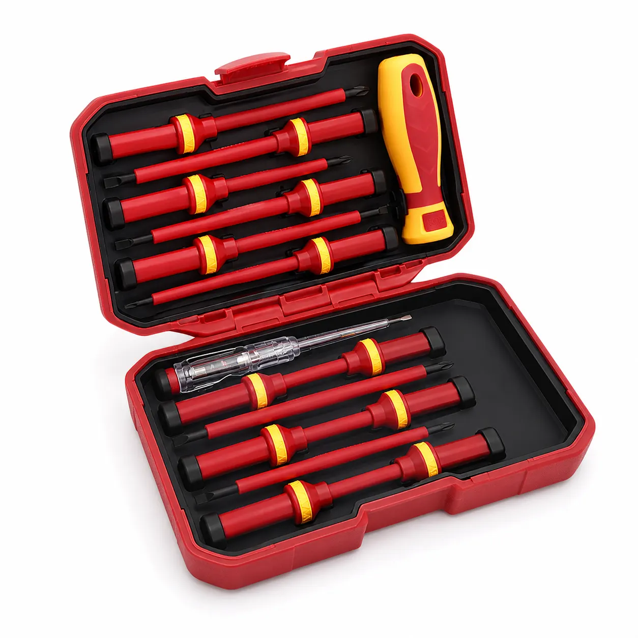 13-Piece Insulated Screwdriver Set controls and screen