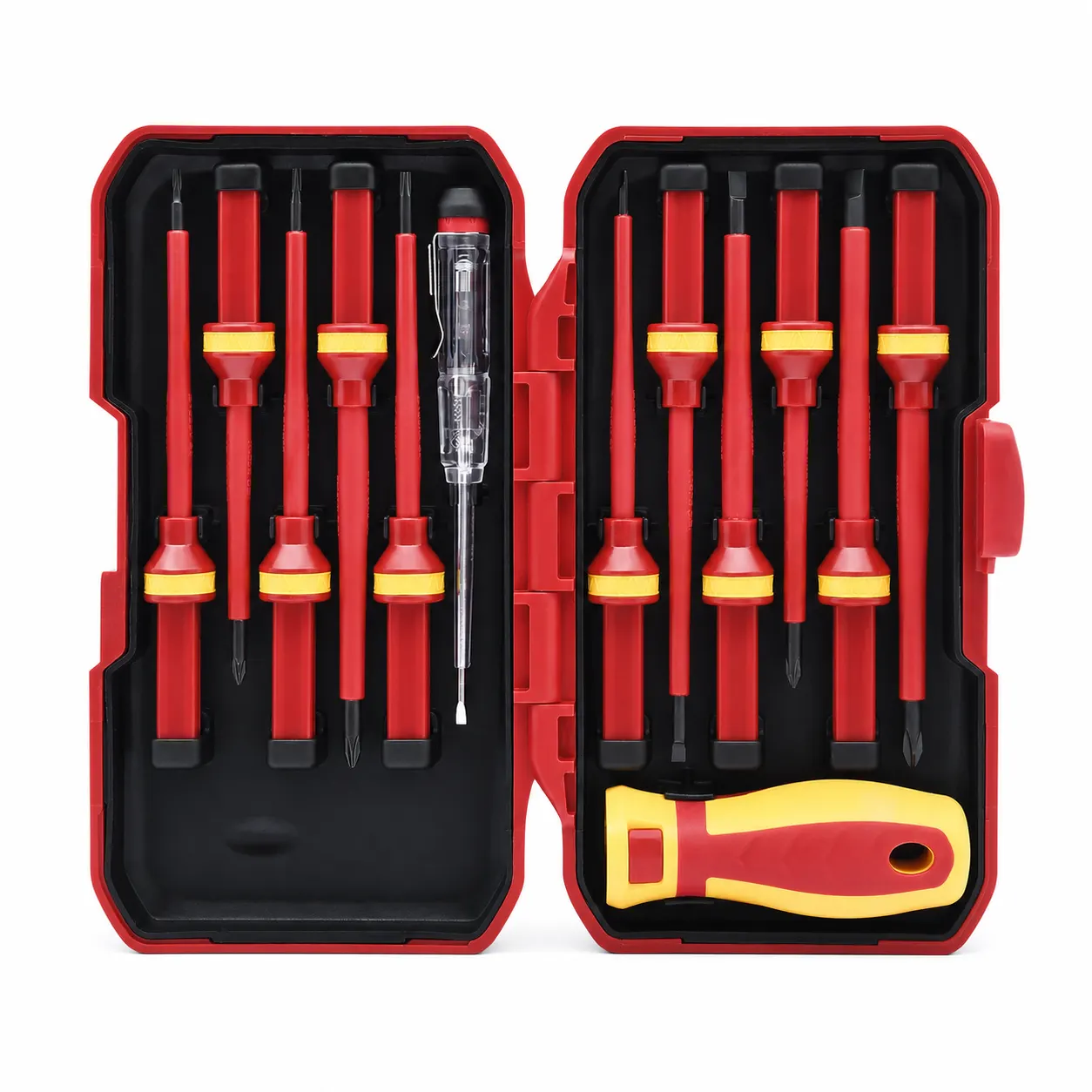 13-Piece Insulated Screwdriver Set and included accessories